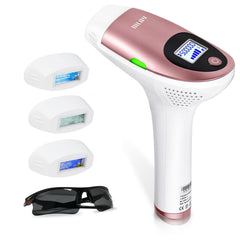 MLAY Laser Hair Removal for Women Men, T3 Epilators Hair, IPL Hair Remover Machine, 500,000 Flashes, 5 Energy Levels, Painless Hair Removal Device for Facial Bikini Whole Body (3 IN 1, Pink)
