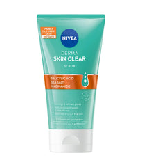 NIVEA Derma Skin Clear Scrub, Exfoliating Face Scrub, Salicylic Acid Face Scrub Enriched with Niacinamide to Unclog Pores and Refine Skin Textures, 150ml