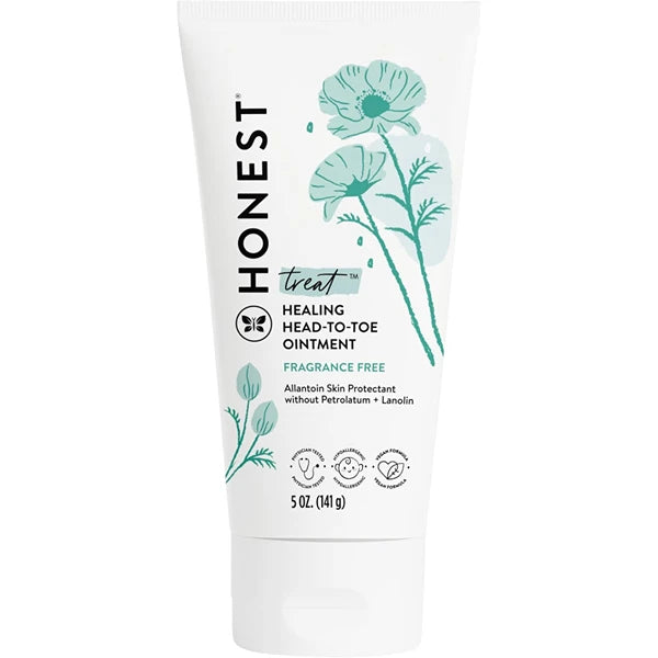 The Honest Company Head to Toe Multi-Purpose Healing Ointment, Safe for Sensitive Skin, Hypoallergenic, Fragrance-Free, Vegan, 5 oz