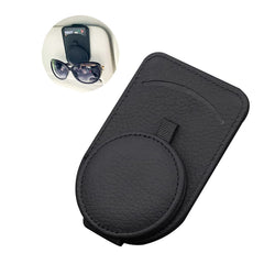 ELECDON Sunglass Holder for Car Visor,Adsorption Sunglasses Holder Clip for Storing Glasses Card Mask, for Car Visor (Black)