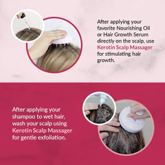K Kerotin Scalp Massager Stimulates The Scalp, Promotes Hair Growth, Improves Circulation, and Reduces Stress