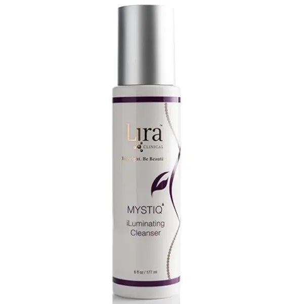 Lira Clinical MYSTIQ iLuminating Cleanser Moisturizing Face Wash with Vitamin C, Orange Plant Stem Cells, and Plant Extracts Gentle Facial Cleanser Supports Skin Barrier and Hydration 6 Oz