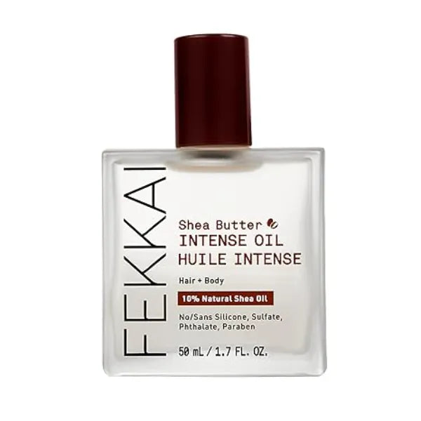 FEKKAI Shea Butter Intense Oil 50 mL Hydrates, Smoothes & Nourishes Hair + Body Salon Grade, EWG Compliant