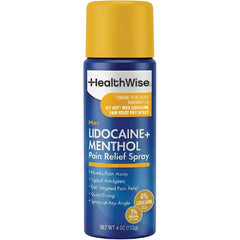 HealthWise 4% Lidocaine + 1% Menthol Pain Relief Spray, 4 oz