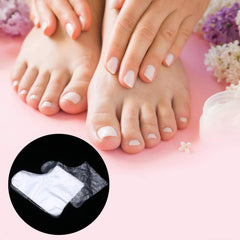 Premify 100pcs Paraffin Wax Foot Bath Liners | No Leakage Plastic Feet Covers Disposable Therapy Bags, Spa Pedicure Accessories For Women Men With 100 Stickers