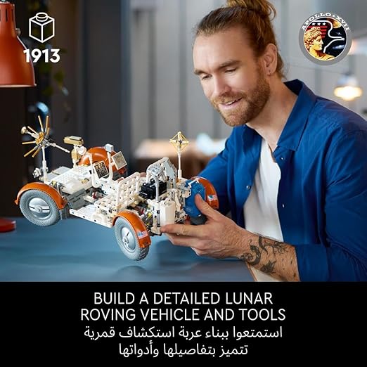 LEGO Technic NASA Apollo Lunar Roving Vehicle – LRV, Space Rover Model Kit for Adults to Build, Collectible Home or Office Décor Set, Gift for Men, Women, Him and Her 42182