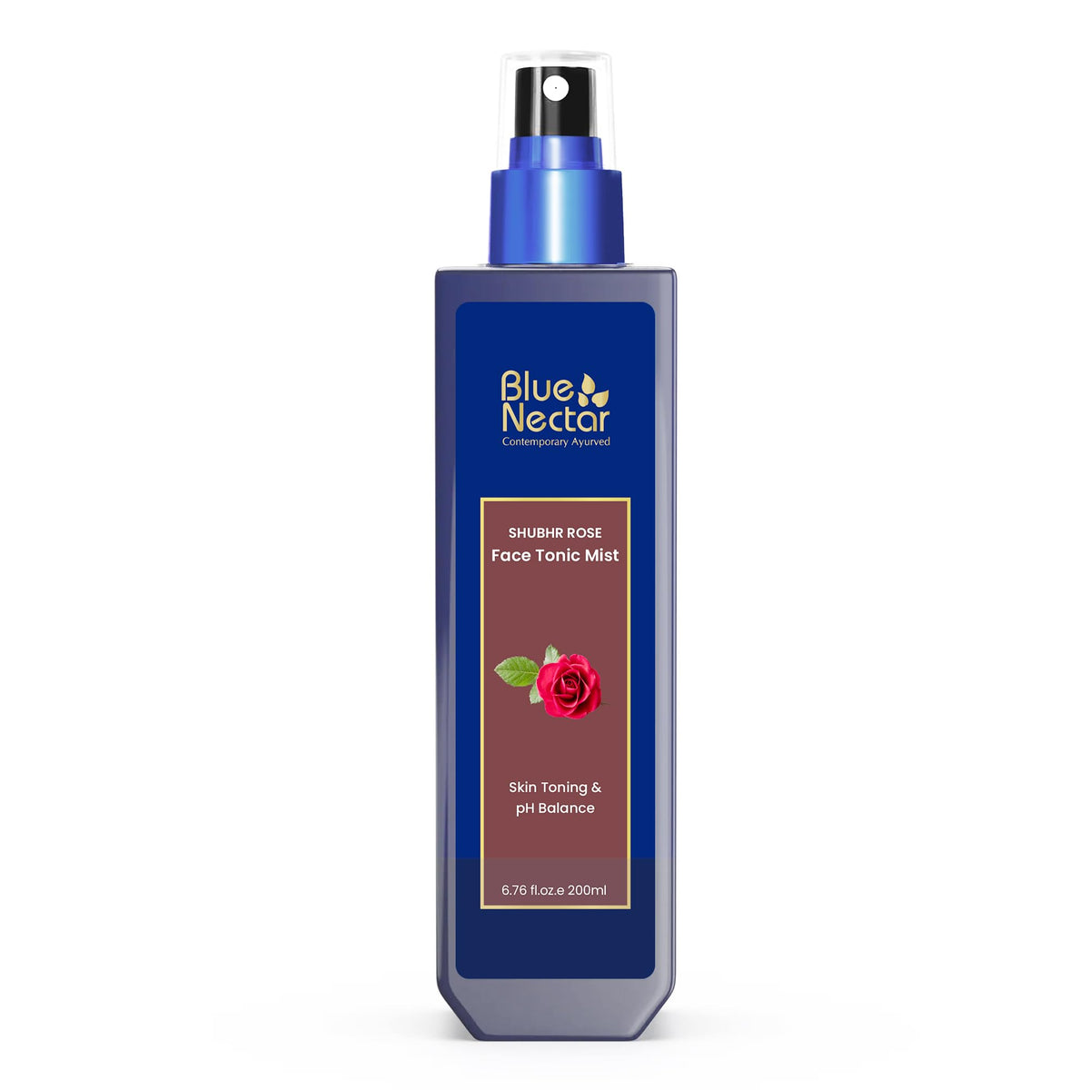 Blue Nectar Pure Rose Water for Face | Gulab Jal Rose Water Spray for Face | Natural Face Toner for Glowing Skin & Pore Tightening (200 ml)