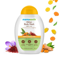 Mamaearth Ubtan Body Wash With Turmeric & Saffron, Shower Gel for Glowing Skin – 300 ml