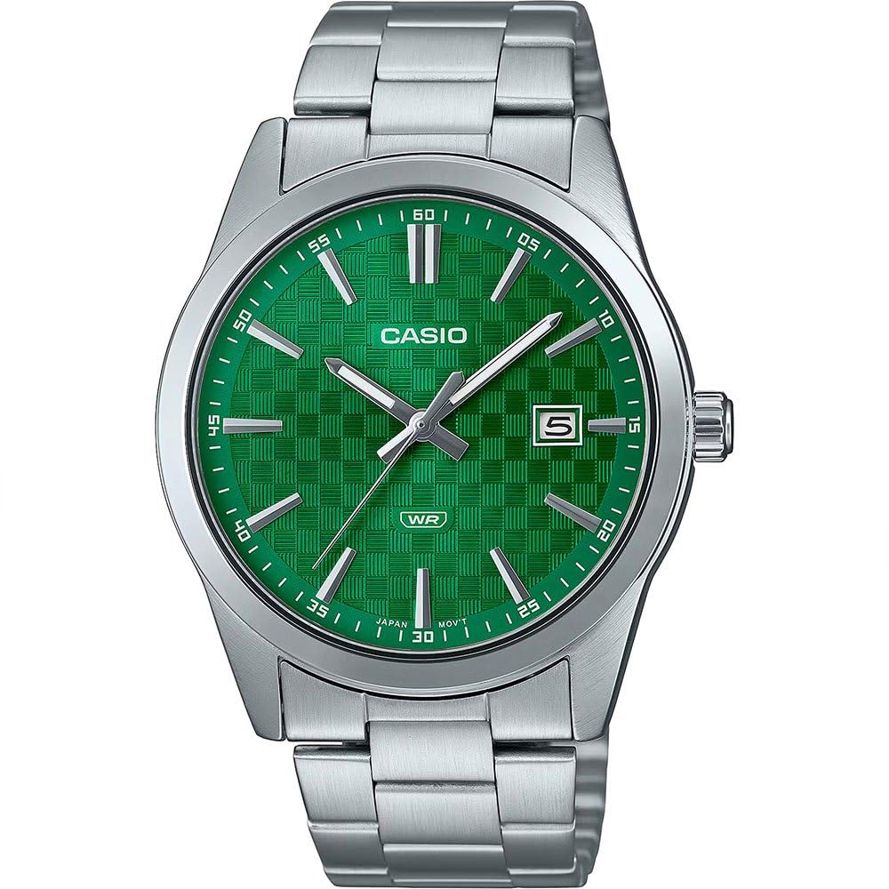 Casio Men's Watch - MTP-VD02B-1EUDF Silver / Green