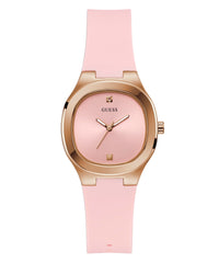 GUESS Women's 32mm Watch - Gold Tone Bracelet Champagne Dial Gold Tone Case