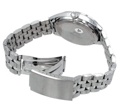 ORIENT RA-AB0E16S Men's 3 Star Stainless Steel Silver Numbers Dial Day Date Automatic Watch