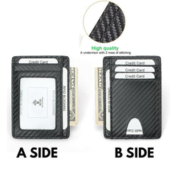 T Tersely Credit Card Holder Wallet, Slim Wallet RFID Blocking Front Pocket Wallet Minimalist Secure Thin Credit Card Holder (Black)