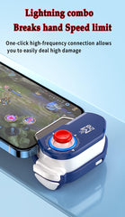 M20 Mobile Game Controller for PUBG, Bluetooth 5.0 Connection Sensitive Game Joystick Android 7.0 Above Supported (Blue/White)