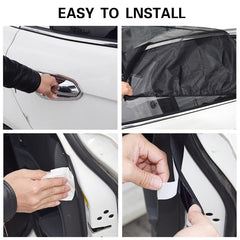 Showay Car Sun Shade Side Window Windshield Cover Uv Protect Perspective Mesh Velcro Universal Accessories Windows Curtain (One Pair) Pair For Back Side)