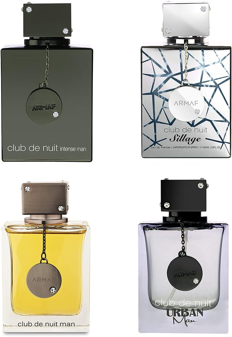 Armaf Club De Nuit Man - Signature Collection EDT 105ML Gift Set - Pack Of 4 - Club De Nuit Intense Man + Club De Nuit Sillage + Club De Nuit Urban + Club De Nuit Man - perfume for men - fragrances