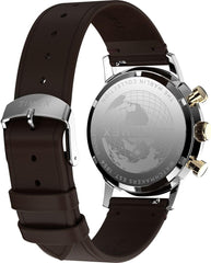 Timex Men's Chronograph Quartz Watch with Leather Strap TW2W60400