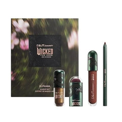 r.e.m. beauty Wicked For Good Makeup Set Waterpoof Eye Shadow, All Over Glow Stick, Creamy Lip Liner, Glossy Lip Balm 4 Full Size Products