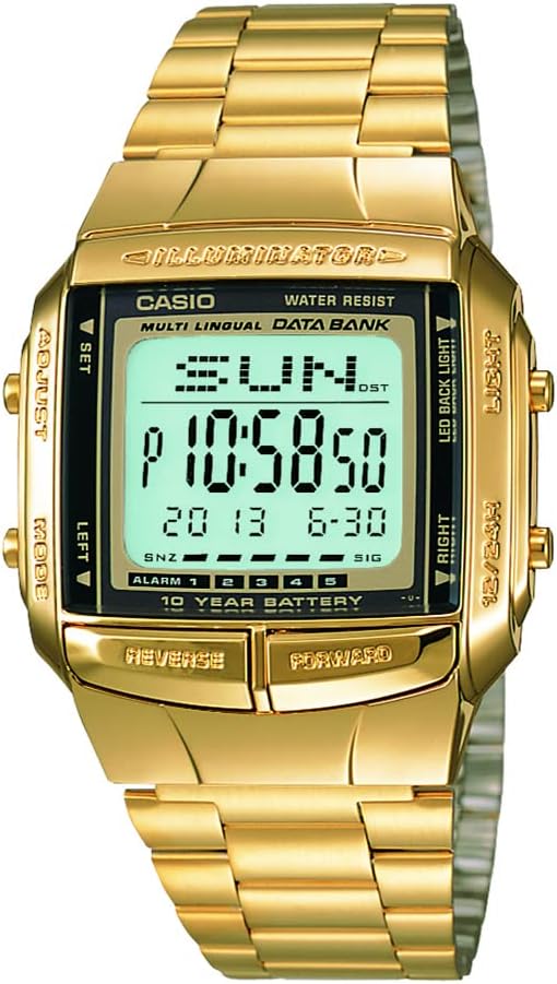 Casio Casual Watch Digital Display Quartz For Men Gold/Grey