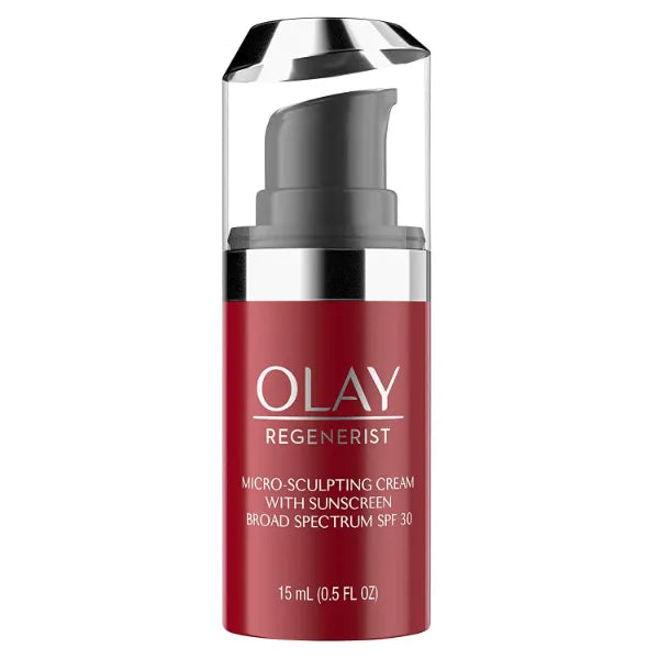 Olay Regenerist Micro-Sculpting Cream Face Moisturizer with Sunscreen, SPF 30, Anti Aging, Lightweight, Trial Size - 0.5 oz