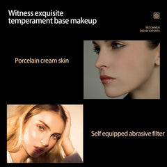 Cream Foundation,Mushroom Head Cream | Moisturizing BB Cream Foundation Long-Lasting Coverage of Blemishes with Mushroom Makeup Sponge