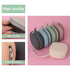BIGTHREE 2 Pack Silicone Pacifier Holder Case, Portable Pacifier Cover Bag for Diaper Bags Baby Carriage, Travel Baby Pacifiers Silicone Pouch, Pacifier Accessories for Boys & Girls (RosePink+Bean)