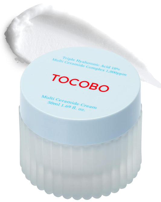 TOCOBO Multi Ceramide Cream 1.7 Fl oz / 50ml | Moisture cream, Ceramide moisturizer, Korean Skin Care, Natural Ingredients, Sensitive Skin | Cruelty Free, Korean Vegan Cream