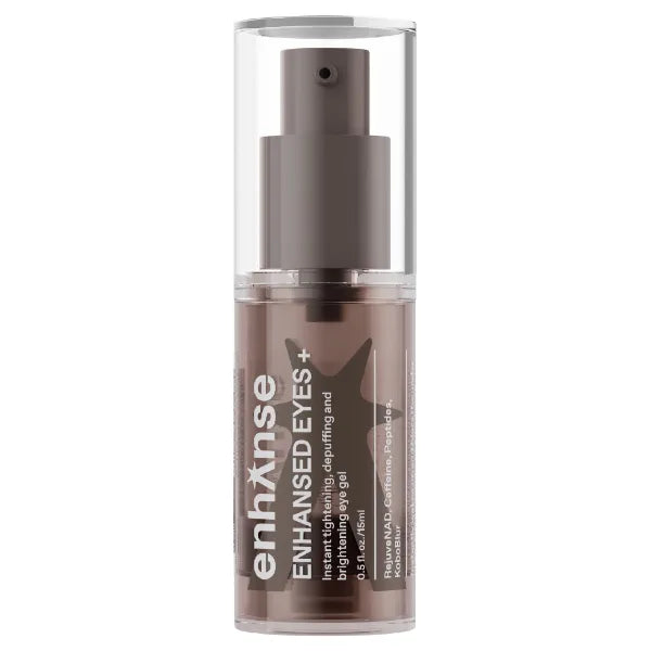 ENHANSE Under Eye Gel for Men, Caffeine Eye Cream, Peptides, RejuveNAD, Instant Tightening, Brightening, Depuffing for Under Eye Bags, Blurs Fine Lines and Dark Circles, 0.5 Fl Oz