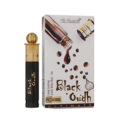 Al-Nuaim Black Oud Alcohol Free Attar Roll On for Men - Pack of 2 (6ml Each) | Exquisite & Long Lasting Fragrance