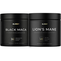 TERRA ELMNT Lion's Mane + Ashwagandha and Black Maca Root Bundle