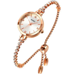 SKMEI Women Watches Bracelet Diamond Ladies  Small Rose Gold Waterproof Analog Quartz