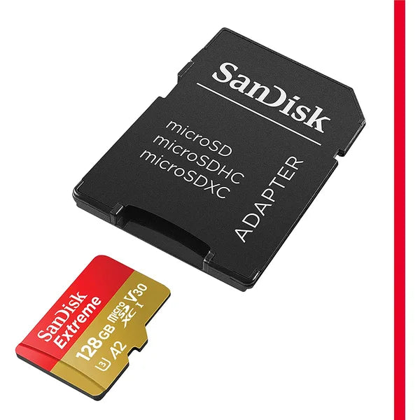 SanDisk Extreme 128GB Micro SD Memory Card With Adapter 190MB/S