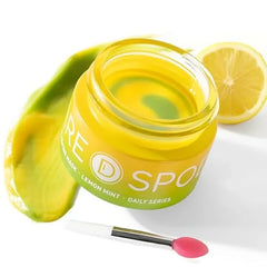 SPODARE Lip Mask, Hydrating Overnight Lip Sleeping Mask, Lip Moisturizer for Dry Cracked Lips Care, Dual Color Korean Lips Balm for Nourishing and Softening Lips, Minimizes Fine Lines Lemon Mint