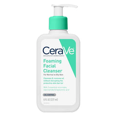 CeraVe Foaming Facial Cleanser, Daily Face Wash for Oily Skin, Hyaluronic Acid + Ceramides + Niacinamide, Fragrance Free & Paraben Free, Non-Drying Oil Control Face Wash