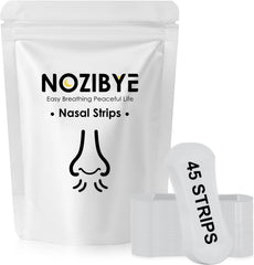 Nozibye Nasal Strips, Nose Strips for Breathing - 45 Strips, Clear