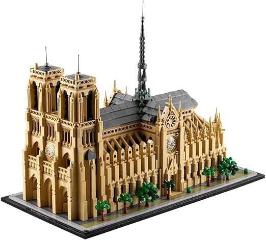 LEGO Architecture Notre-Dame de Paris Set, Model Kit for Adults to Build, Home or Office Décor, Collectible Gift for History-Loving Men, Women, Him or Her 21061