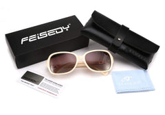 FEISEDY Women Polarized Sunglasses 100% UV400 Vintage Square Sun Glasses Outdoor Driving Fashion Shades for Women B2526