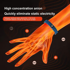 Aputue Anti Static Wrist Band, Anti Static Wrist Strap, Wireless Rhombus Antistatic Wrist Strap, Strap Anti Shock Silicone Improve Sleep Winter Electrostatic Removal Bracelet for Men and Woman