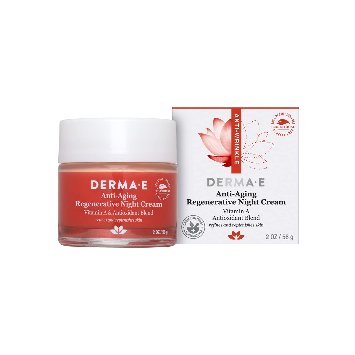 DERMA E Anti-Aging Regenerative Night Cream, 2 oz