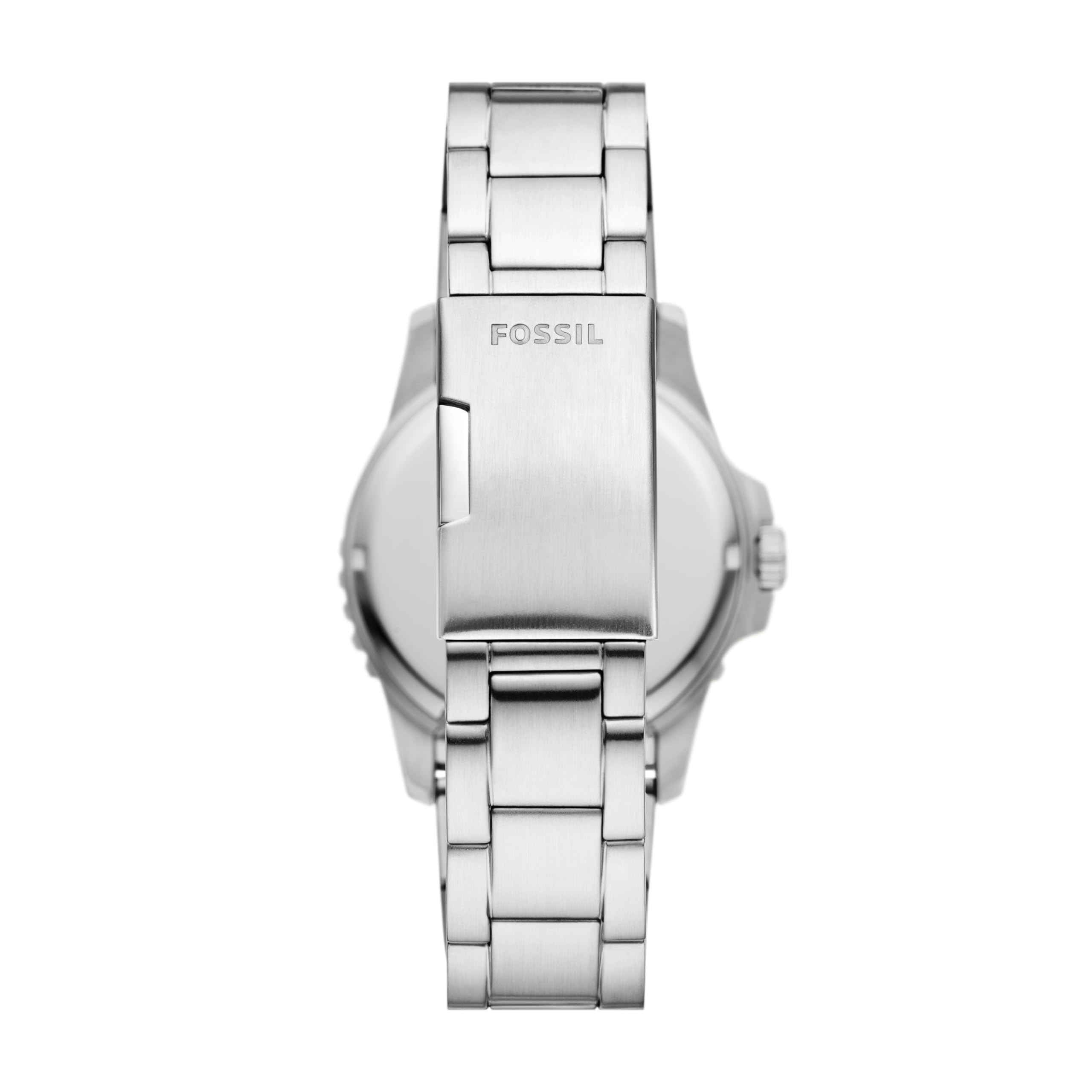 Fossil Men's Blue Quartz Stainless Steel Three-Hand Watch, Color: Silver/Blue/Black Taper (Model: FS6038)