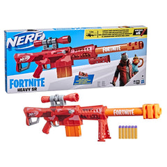 Nerf Fortnite Heavy SR Blaster, Longest Nerf Fortnite Blaster Ever, Removable Scope, 6 Official Nerf Mega Darts, Kids toy, Teens and Adults, Outdoor toy for kids Ages 8+
