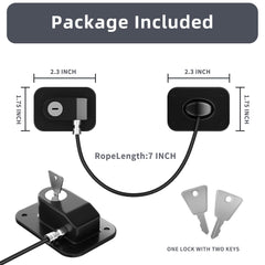 RORMGO Refrigerator Lock 2 Packs, Fridge Lock with Silicone Wire Protection Fridge Locks for Kids Easy to Use and Install Fridge Locks with Key Surface-Friendly Freezer Lock, Black