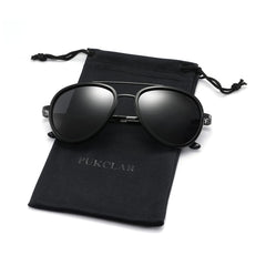 PUKCLAR Sunglasses for Men Polarized Lightweight TR90 Frame UV400 Spring Hinges Sunglasses