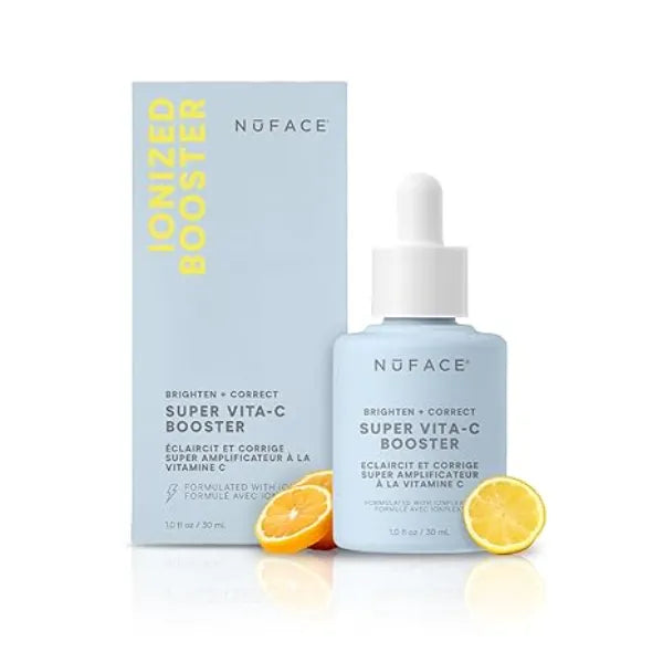NuFACE Vita C Brightening Face Serum  Vitamin C Serum for Dark Spots & Even Skin Tone + Niacinamide for Soothing Redness  Boosts Results of Microcurrent Treatments, Daily Skin Care (1oz)
