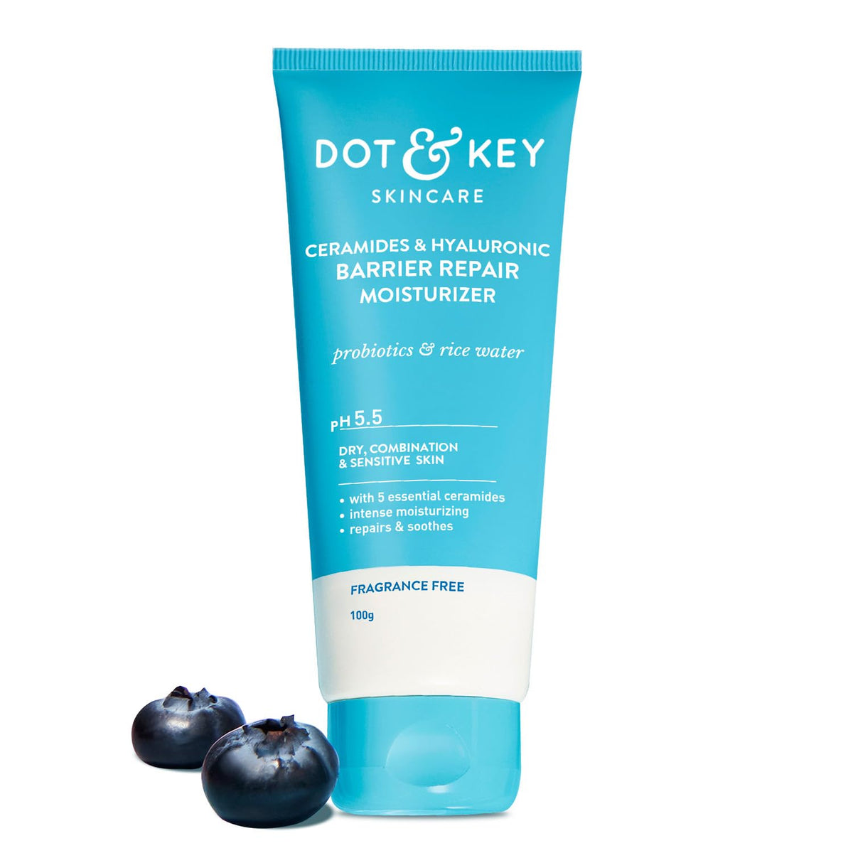 Dot & Key Ceramides & Hyaluronic Hydrating Face Cream With Probiotic I Barrier Repair For Dry Skin, 100g