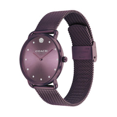 COACH WOMEN'S PURPLE DIAL IONIC PLATED PURPLE STEEL BRACELET WATCH - 14504211