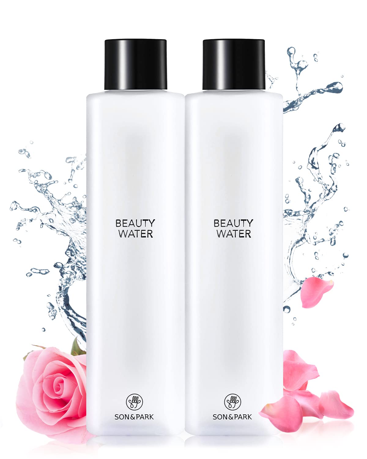 SON&PARK Beauty Water 2 Pack Duo Set 340ml (11.49 fl. oz) | Multi-Purpose Toner for Oil Control Hydrating Exfoliating Skincare Daily Cleansing Booster with Rose Water Witch Hazel Lavender Oil