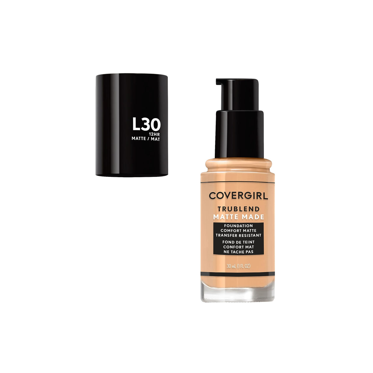 COVERGIRL TruBlend Matte Made Liquid Foundation, Classic Ivory, 1 Fl Oz (Pack of 1)