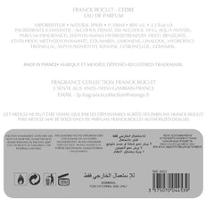 Franck Boclet Cedar Eau De Parfum, 100 Ml