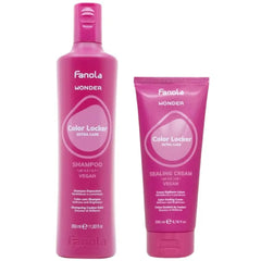 Fanola Color Care Bundle - Wonder Color Locker Moisturizing Shampoo (11.83 fl oz) & Sealing Cream (6.76 oz), Locks In Shine, Nourishes & Protects Color-Treated Hair