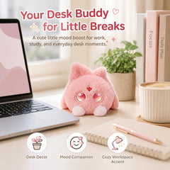 OKIVIVI AI Plush Toy Bag Charm with Voice Chat, LED Eyes and Touch Response